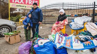 Ukraińcy z Charkowa po przekroczeniu granicy w Hrebennem napisy PL [upl. by Aili]