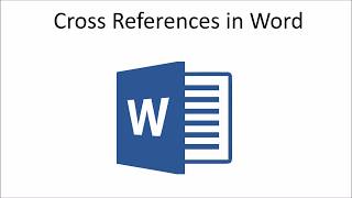 Automatic Cross References in Microsoft Word [upl. by Pool]