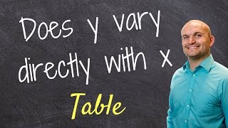 How to determine if a function y varies directly with x from a table [upl. by Katuscha]