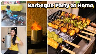 Barbeque Party Vlog with Family amp Barbeque Recipe  Barbeque At Home  Home n Much More [upl. by Kraft]