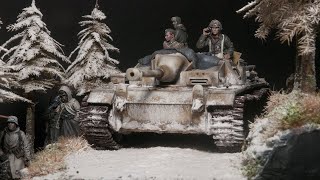 135 WW2 Diorama Full build with realistic scenery  Cyber Hobby Stug III Ausf CD [upl. by Nilson208]