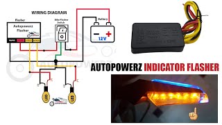 AUTOPOWERZ® Universal for Bike Hazard Flasher Waterproof 22 Patterns Flasher Relay for Indicators [upl. by Samaj]