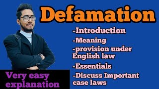 Defamation its meaning essentials important case lawslibel and slanderlawwithtwins [upl. by Elum]