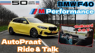 BMW F40 M PERFORMANCE 50 Jahre 120i Ride amp Talk Review [upl. by Ailehc]