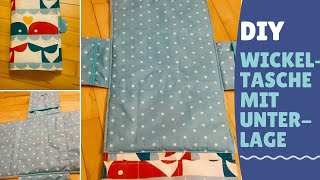 Wickelunterlage DIY  Windeltasche  Windelwrap to go [upl. by Llehcim896]