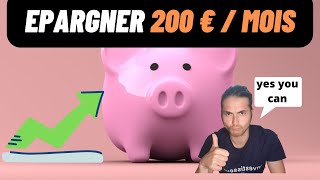 Comment réussir à épargner 200 € par mois  en 4 étapes I Minimalisme financier [upl. by Schuh833]