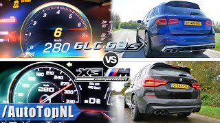 AMG GLC 63 S vs BMW X3M Competition 0250kmh SOUND amp POV by AutoTopNL [upl. by Auberbach]