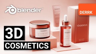 3D Cosmetics Mockup  Full Process in Blender 28 3d blender3d packaging [upl. by Malloch679]