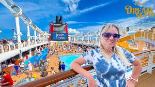 MY FIRST DISNEY CRUISE Disney Dream May 2022 Embarkation Day Sail Away Party Room Tour amp More [upl. by Cornall]