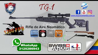 Rifle Neumático de Resortes Swiss Arms TG1 1200 Fps WhatsApp 3125286943 Airguns Colombia [upl. by Dowski]