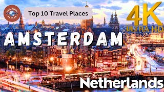 Amsterdam Netherlands  1 Hour Aerial Views in 4K for Ultimate Relaxation Drone Footage [upl. by Duomham]