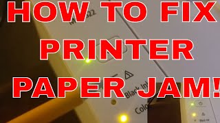 HOW TO FIX A PRINTER PAPER JAM  SMALL HP PRINTER CANON EPSON AND MORE PAPER NOT FEEDING FIX [upl. by Yacano]