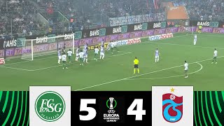 St Gallen gegen Trabzonspor 11 PEN 54  Conference League Playoffs 2024  Spielen Höhepunkte [upl. by Ralfston]