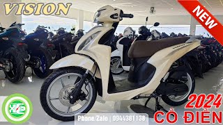 XE amp XE  Review và báo giá Honda Vision 110cc 2024 》Phiên bản cổ điển  Vàng đen bạc  Vàng hột gà [upl. by Notsgnal]