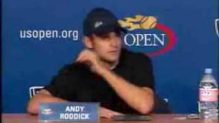 Roddick quotNovak Djokovic has bird flu sars anthraxquot lol [upl. by Sidell]