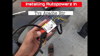 Ktm Hazard indicator in Tvs apacheInstallting Autopowerz in Tvs Apache [upl. by Yelkcub]