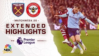 West Ham United v Brentford  PREMIER LEAGUE HIGHLIGHTS  2262024  NBC Sports [upl. by Creight]