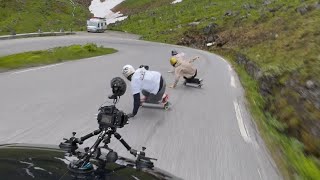 BEAUTIFUL DOWNHILL DESCENT IN NORWAY with bobsterskm downhill skateboarding longboard skate [upl. by Yearwood547]