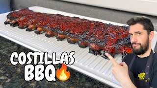 Cómo hacer COSTILLAS de CERDO en salsa BBQ🔥  SÚPER TIERNAS🤤 [upl. by Ahsenev865]