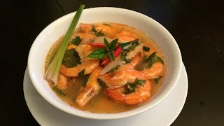 HOW TO Cambodian Lime Soup with Prawns  វិធីធ្វើស្ងោរជ្រក់បង្គា [upl. by Hannis]