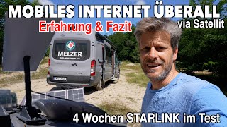 INTERNET ÜBERALL via Satellit Was ein Mist 4 Wochen Starlink Erfahrung Speed Strom Tarif Test [upl. by Grew]