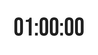 1 HOUR TIMER  COUNTDOWN TIMER MINIMAL  With Alarm [upl. by Occor]