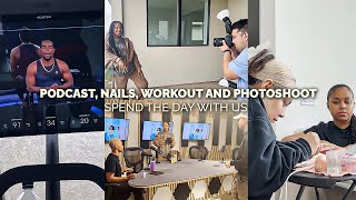 SPEND THE DAY WITH US  MOMMYING COOKING PODCAST NAILS WORKOUT AND SHOOTING [upl. by Neda]