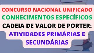 Cadeia de Valor de Porter Atividades Primárias e Secundárias  Gestão Governamental  CNU [upl. by Leban]