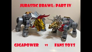 GIGAPOWER GRASSOR vs FANS TOYS SCORIA JURASSIC BRAWL PART IV FINCH COMPARES [upl. by Bernice]