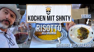 Risotto alla Milanese mit Rezept aus Mailand Risotto im Le Creuset [upl. by Aidekal]