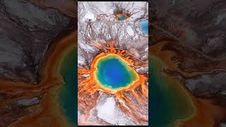 30 Saniyede  Grand Prismatic Spring  Renkli Göl [upl. by Eisor]