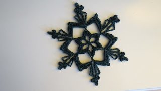 Weihnachtlich häkeln II  Häkelstern  Crochet Snowflake eng sub [upl. by Adnirem548]