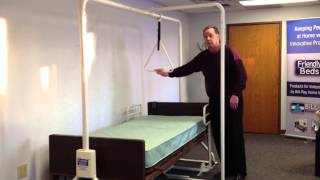 Friendly Beds Trapeze Rails Balance Pole System for Hospital amp Twin Beds [upl. by Arrotal]