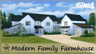 MODERN FAMILY FARMHOUSE  Sims 4  Stop Motion Build  CC list [upl. by Daub788]