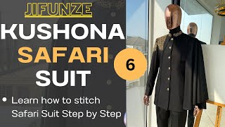 JINSI YA KUKATA NA KUSHONA SAFARI SUITS6  LEARN HOW TO TAIL SAFARI SUIT [upl. by Samantha]