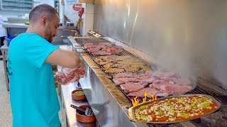 INSANE Greek street food in Athens Greece  SPECIAL GREEK LAMB  HUGE GYRO  Athens street food [upl. by Herald]