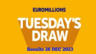 Euromillions results live 26 Dec 2023  euromillions draw live  euromillions live tonight results [upl. by Tala]