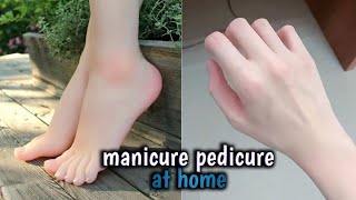 Manicure and pedicure remedy at homeRoyalSkin Secret skincareb manicure whitening fyp viral [upl. by Girhiny159]