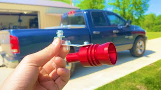 10 AMAZON Turbo Exhaust Whistle VS Ram 1500 Does It Work [upl. by Kaiulani]