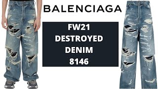 BALENCIAGA FWAW21 DESTROYED DENIM EXPERIENCE [upl. by Asiel]