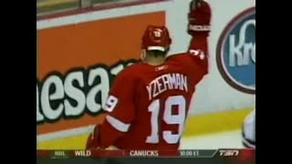 Steve Yzermans Last Goal at The Joe  33106 [upl. by Nakasuji]