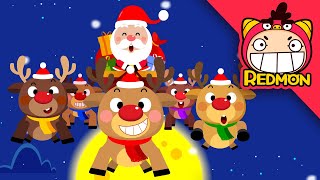 One hundred reindeer song  carol  Nursery rhymes  christmas  Kids songs  REDMON [upl. by Nivla]