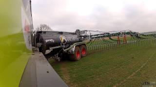 Gopro Gülle ausbringen mit Claas Xerion 4000 Saddle Trac mit Garant Kotte Aufbau und Tadem fass [upl. by Ylremik]