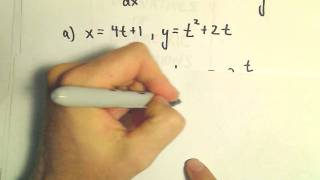 Derivatives of Parametric Equations Another Example 1 [upl. by Ybeloc634]