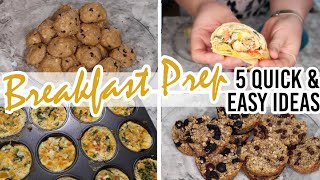 5 QUICK AND EASY BREAKFAST MEAL PREP IDEAS 2022  5 Breakfast Meal Preps for Busy Parents [upl. by Sirc280]