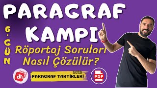 Paragrafta Röportaj Soruları Nasıl Çözülür  TAKTİKLERLE PARAGRAF KAMPI  Deniz Hoca [upl. by Admana]