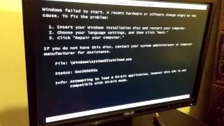 Windows failed to start Attempting to load a 64bit application [upl. by Durwyn]