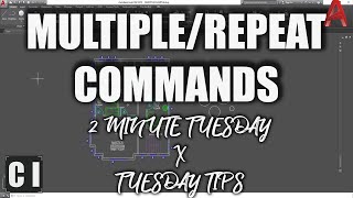 AutoCAD How to Easily Repeat amp Loop Commands to Save Time  2 Minute Tuesday [upl. by Aiuqal]