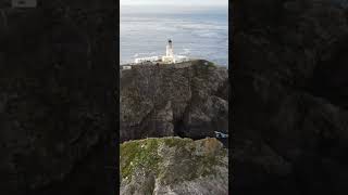 Crazy lighthouse at muckle flugga shorts drone lighthouse [upl. by Christianna]