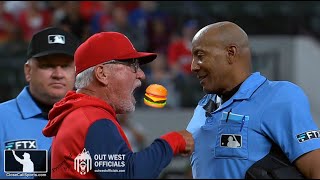 Ejection 042  Joe Maddon Tossed During Pitching Change Mound Visit Arguing CB Bucknors Strike Zone [upl. by Atiloj]